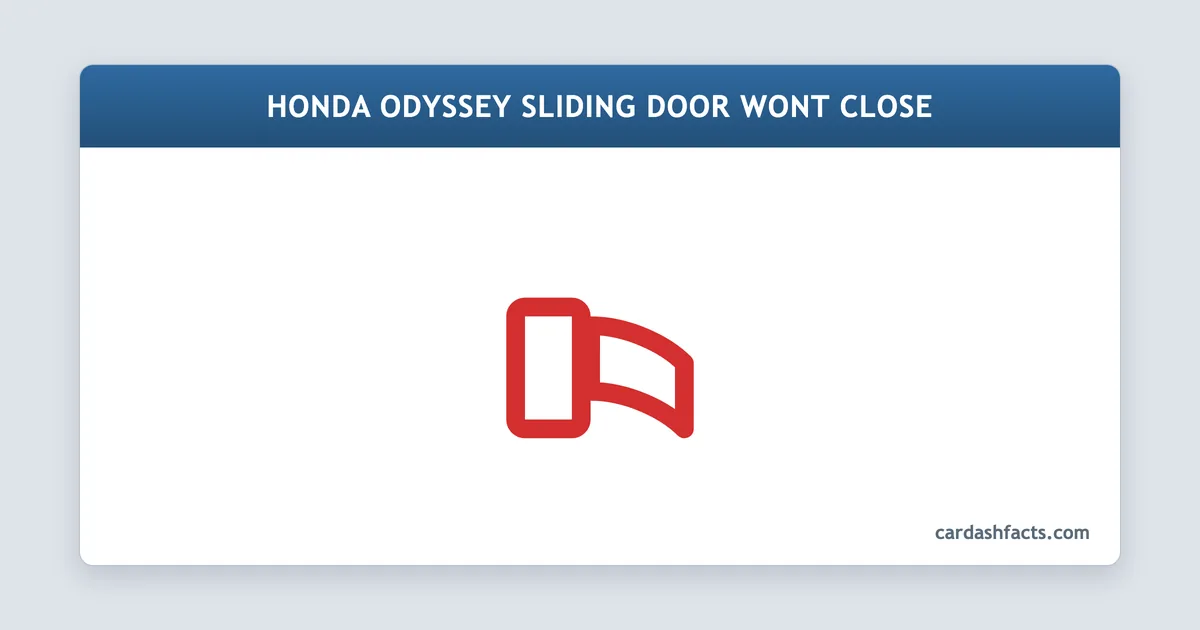 Honda Odyssey Sliding Door Wont Close explained